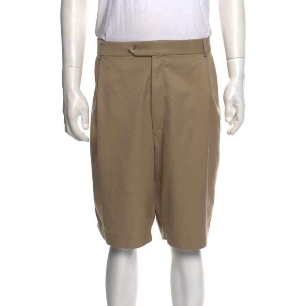 Maus & Hoffman Men’s Khaki Flat Front Long Shorts Classic Fit Size 3XL